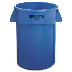 Rubbermaid Commercial, VENTED BRUTE, 44 gal, Resin, Blue, Round, Receptacle