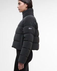 Pufferjacke Hudson Faux-Velvet Black