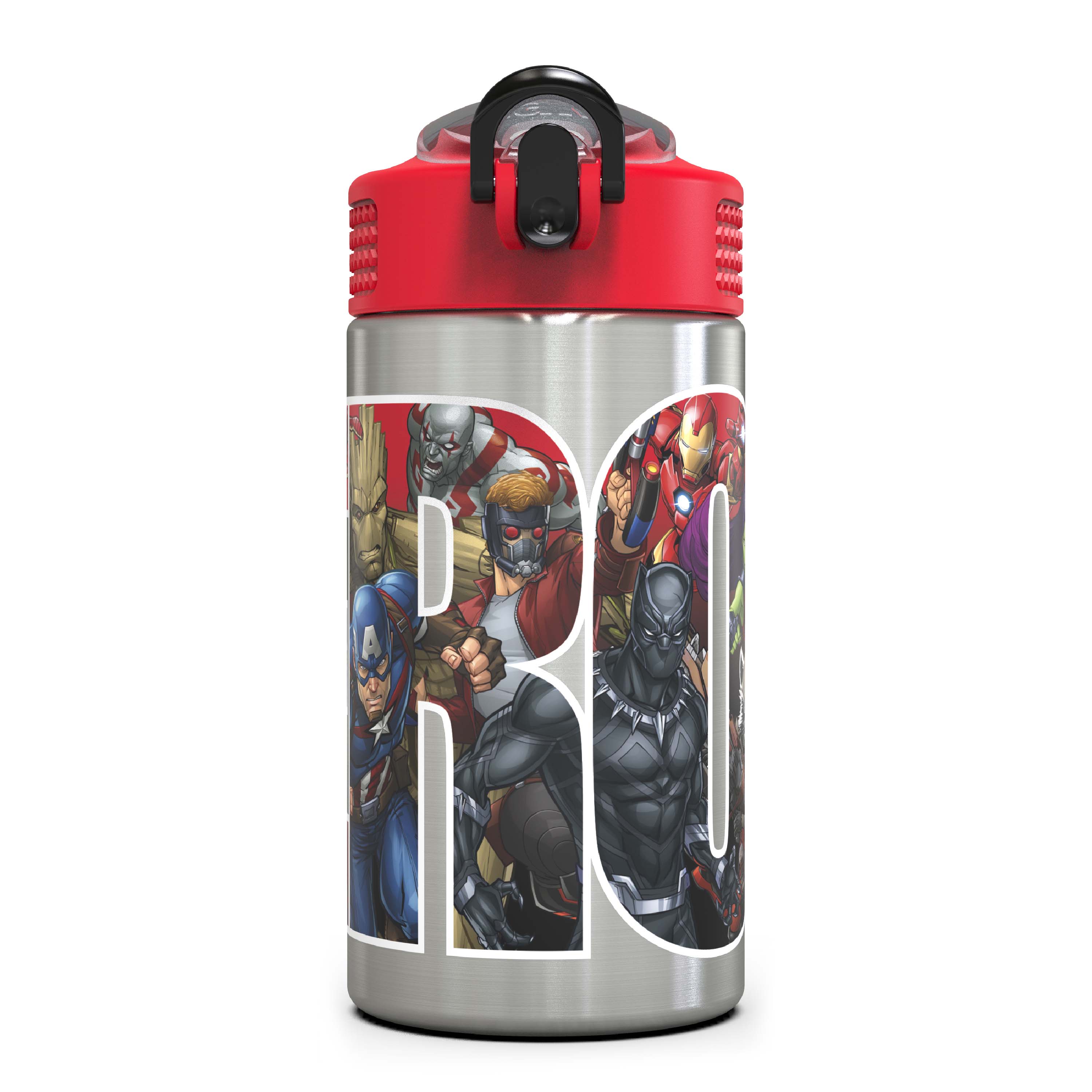 Marvel Comics 15.5 ounce Water Bottle, Black Panther, Captain America, Spider-Man & The Hulk slideshow image 1 Marvel Comics 15.5 ounce Water Bottle, Black Panther, Captain America, Spider-Man & The Hulk slideshow image 1