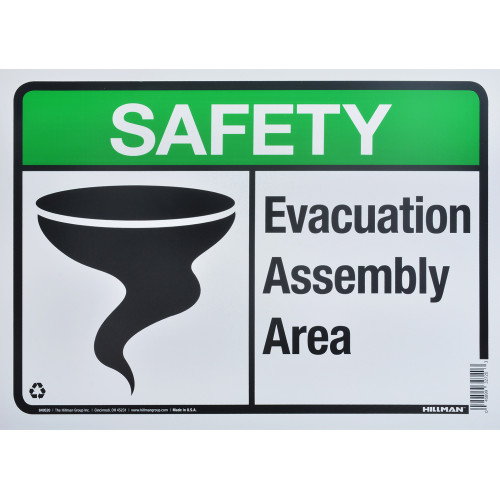 Aluminum Evacuation Safety Sign 10