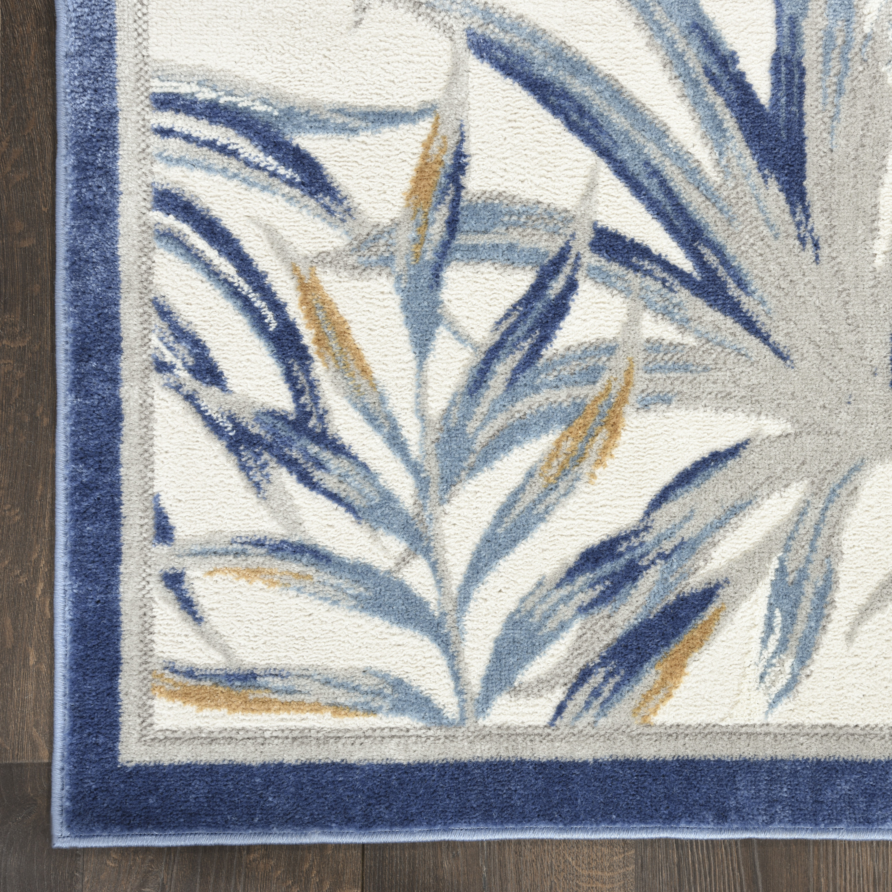 Nourison Seaside 7'10" x 9'10" Ivory Blue Tropical Indoor Rug