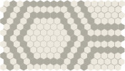 Foundation Smoke & White 1″ Honeycomb Mosaic Matte