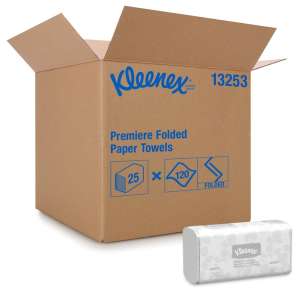 KIM13253, Kimberly Clark, Kleenex Premiere, Folded Towel, S-Fold, 2 ply, White