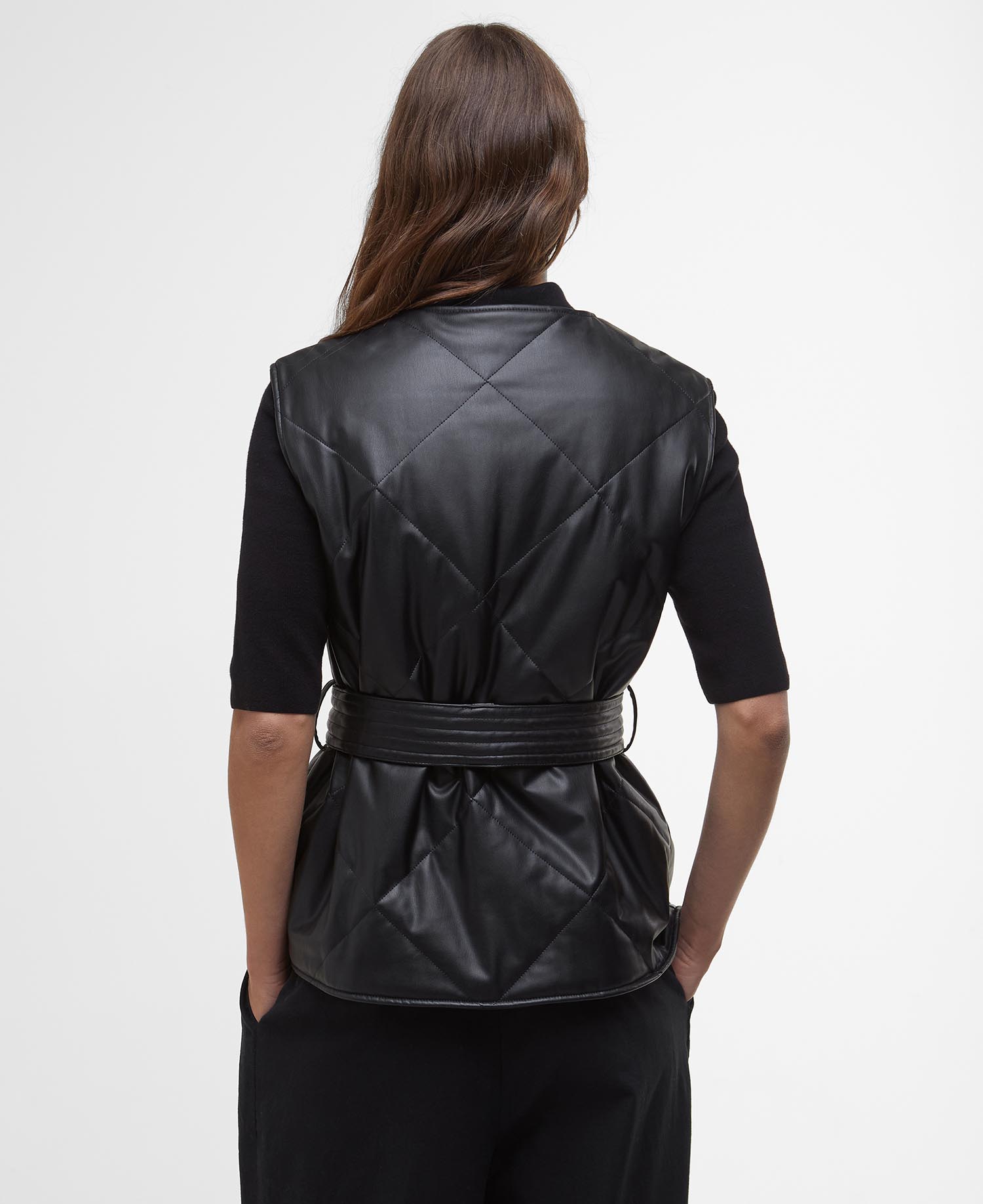 Gilet trapuntato Rosa in ecopelle image number 2