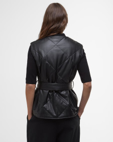 Gilet trapuntato Rosa in ecopelle 