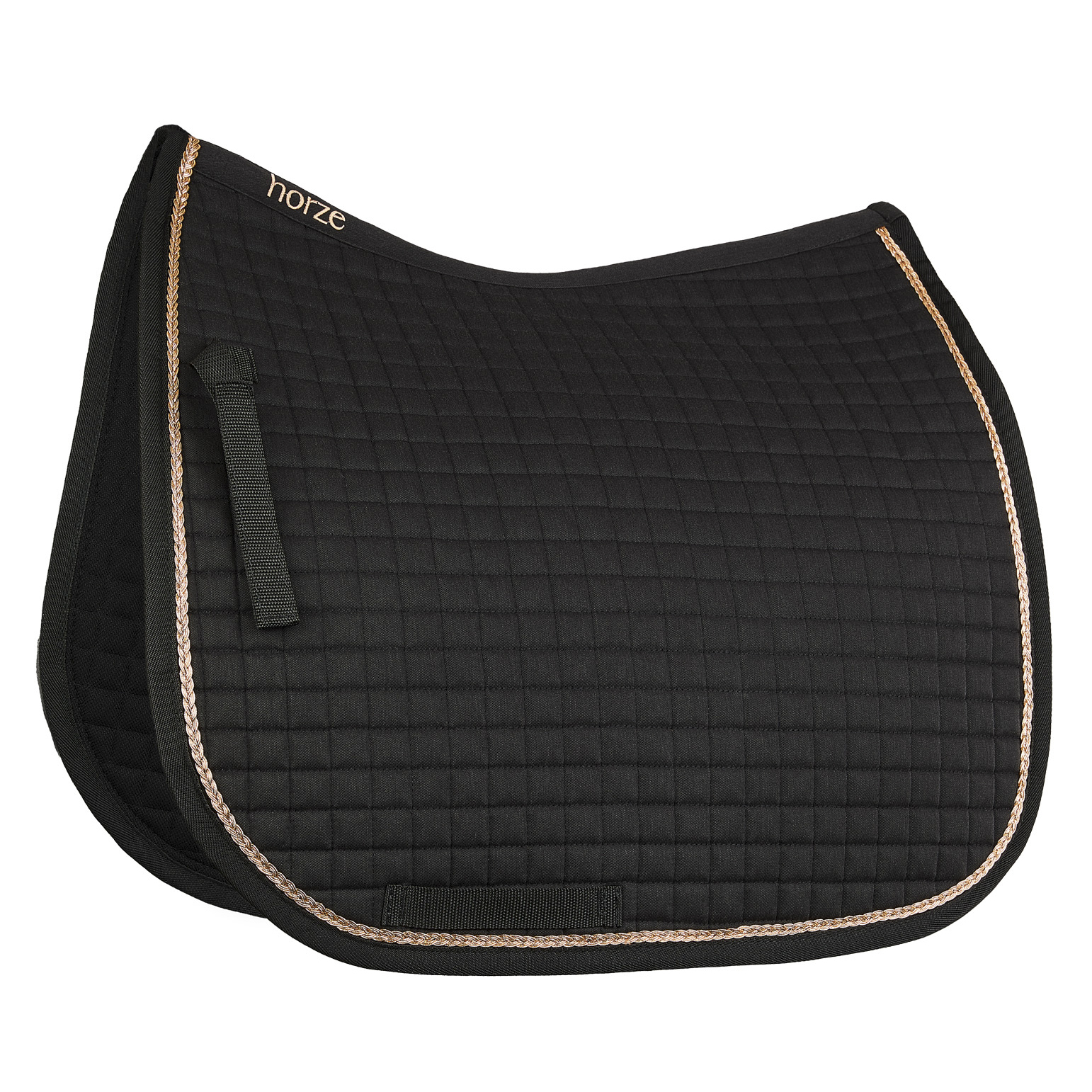 Horze Glarus Dressage Saddle Pad with Metallic Braiding