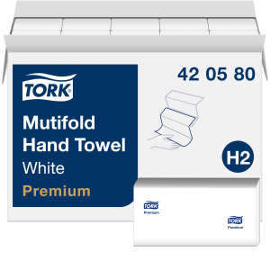 Essity, Folded Towel, Multifold, 1 ply, White