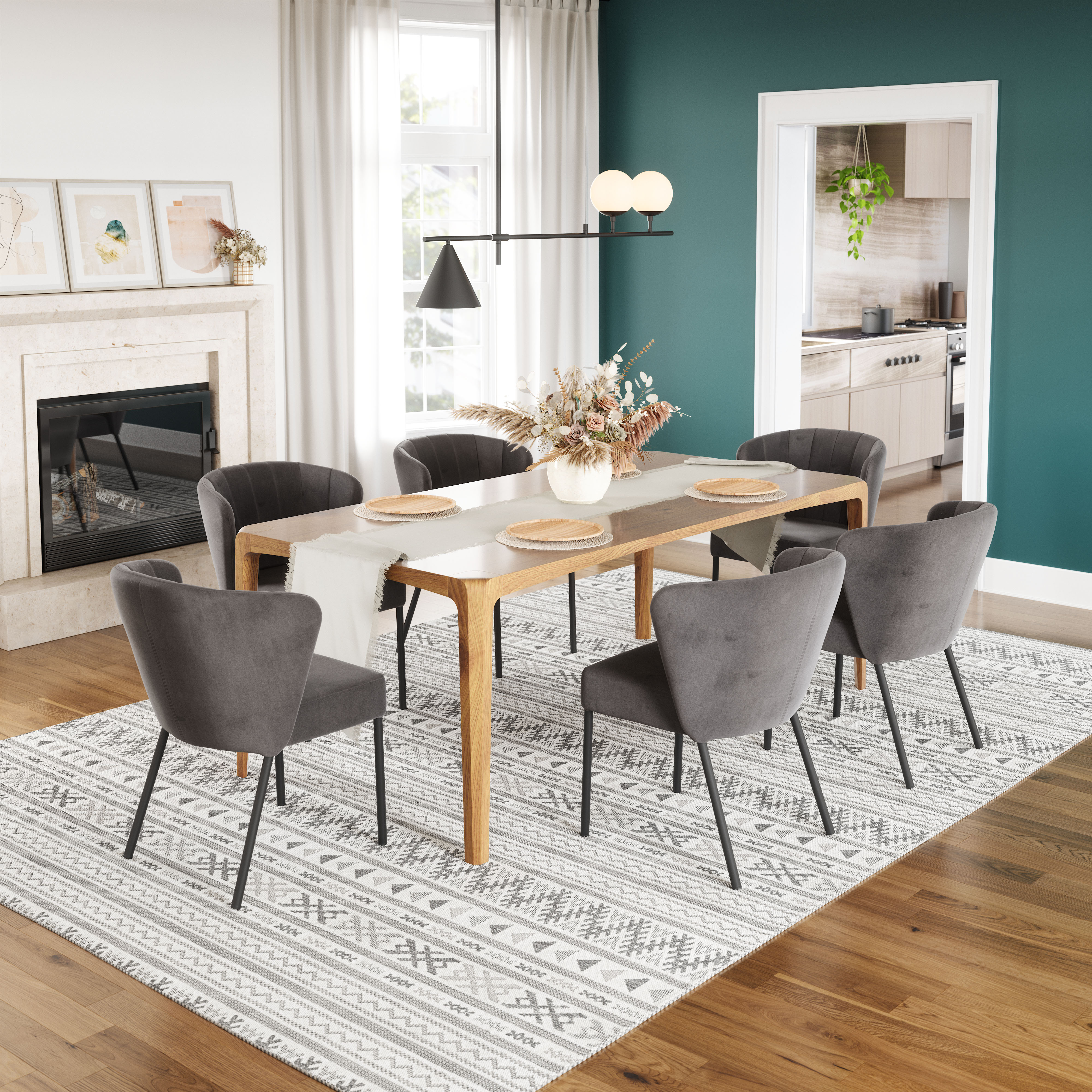 Aimee Dining Chair (Set of 2) Gray product image