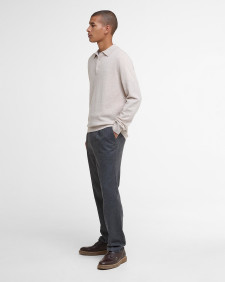 Hutherston Knitted Polo Shirt Mist Marl