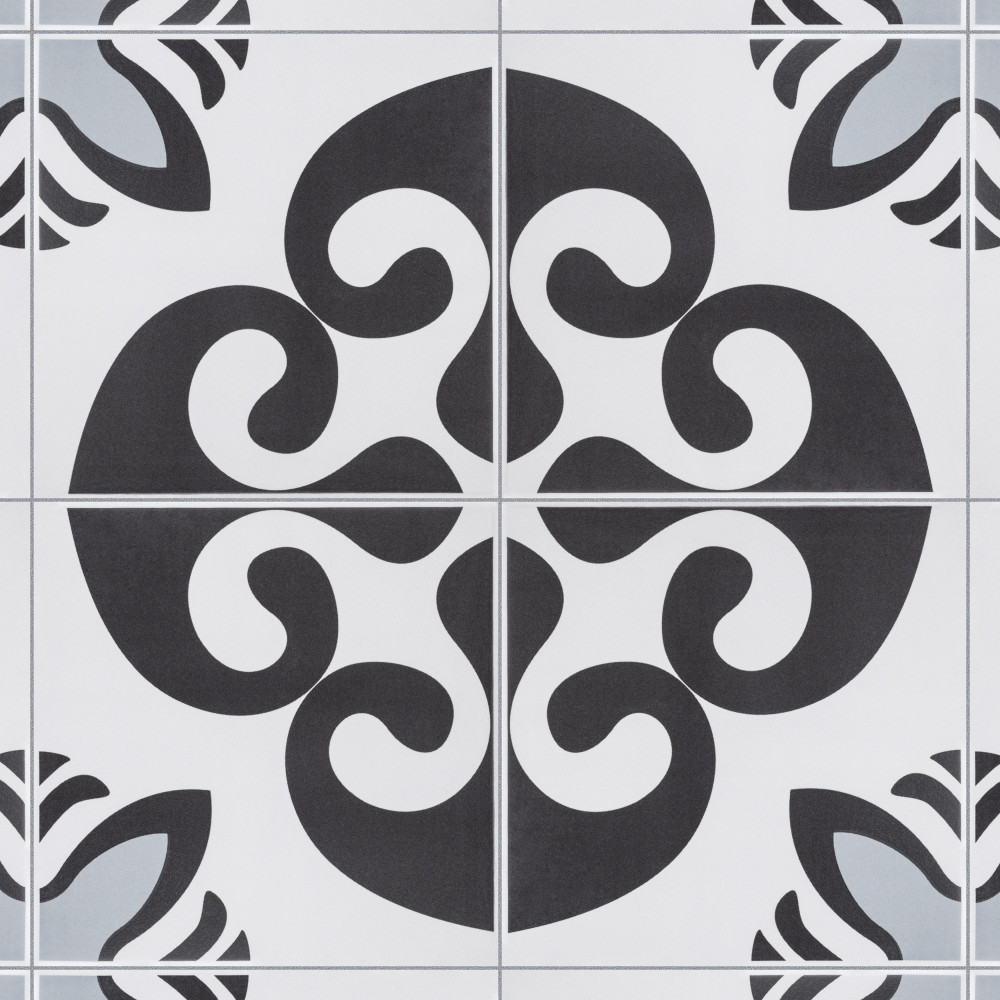 Tierra White 7.75x7.75 Square Ceramic Floor and Wall Digital Pattern