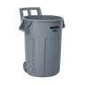 Rubbermaid Commercial, VENTED BRUTE, Wheeled, 32 gal, Resin, Gray, Round, Receptacle