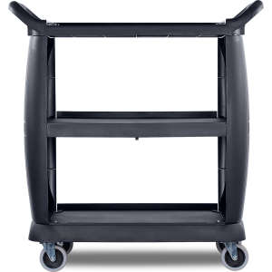 Carlisle, 3 Shelf Bussing Cart, Black