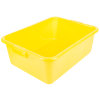 7-inch deep Traex® Color-Mate yellow food storage drain box set with recessed lid