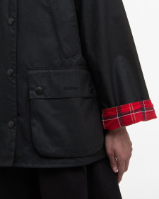 Women's Bedale Waxed Jacket Black/Cardinal