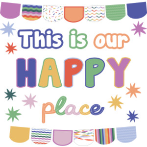 Color Crush This Is Our Happy Place Mini Bulletin Board