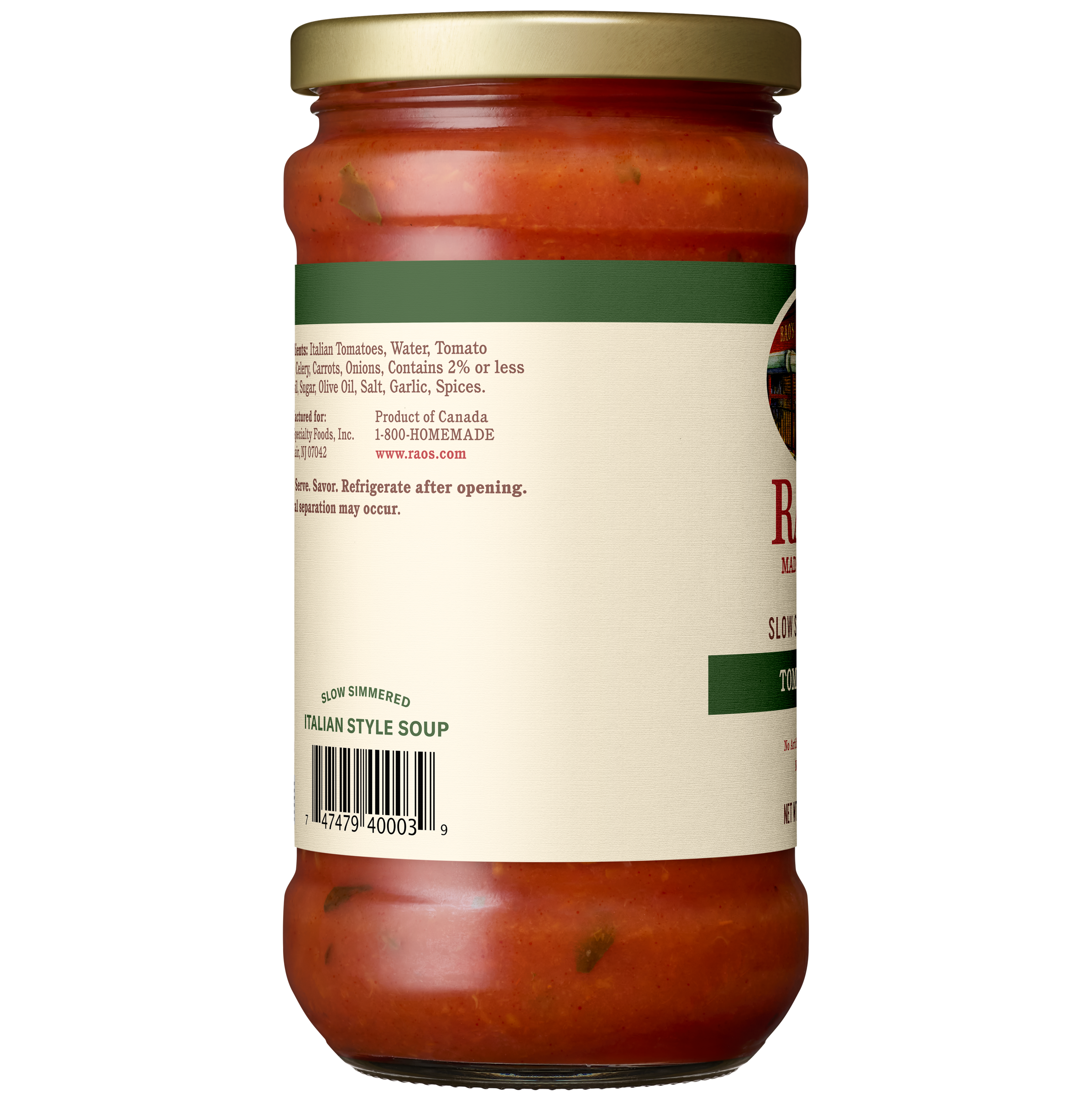 Tomato Basil Soup, 16 oz - Left Image