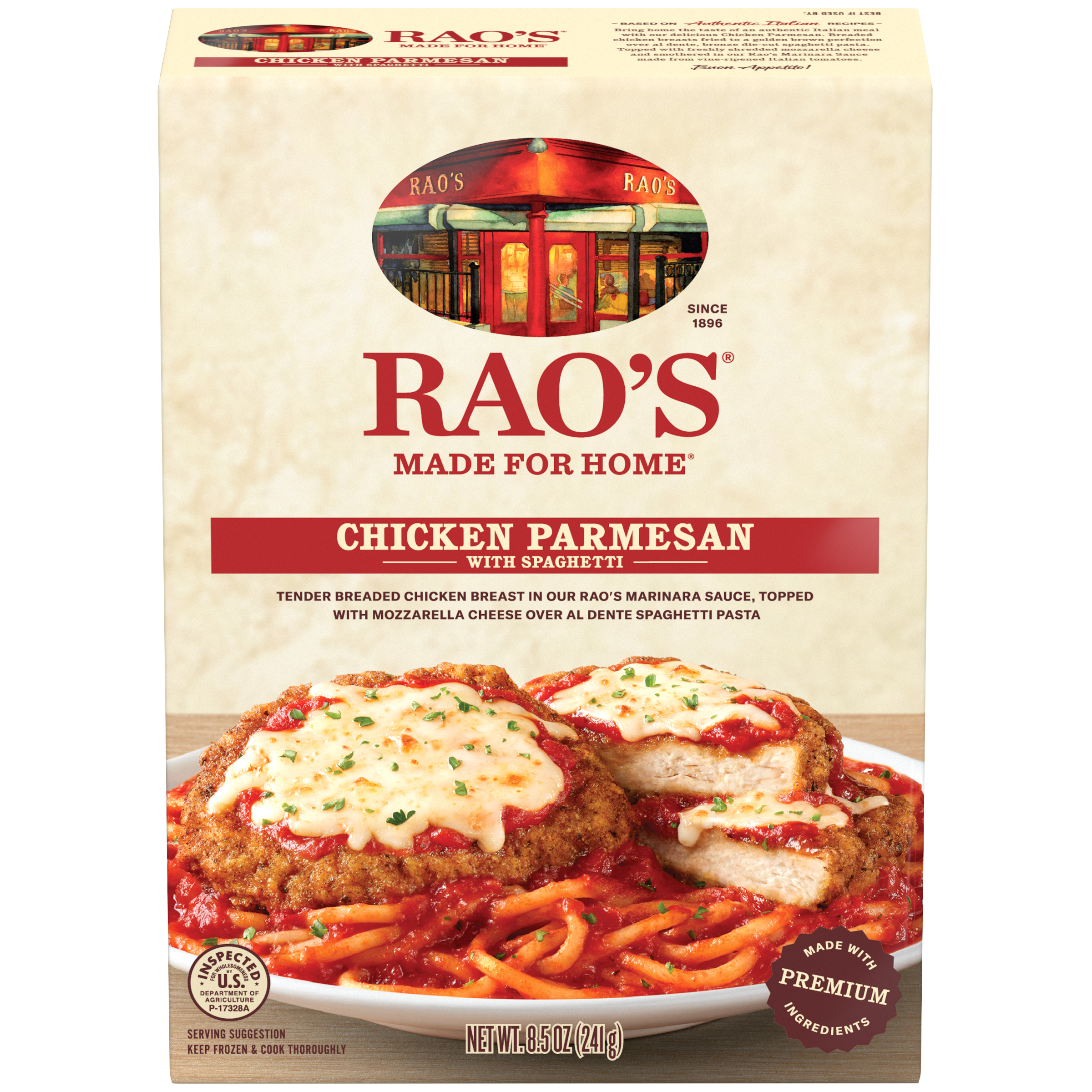 Chicken Parmesan with Spaghetti Frozen Meal, 8.5 oz - Back Image