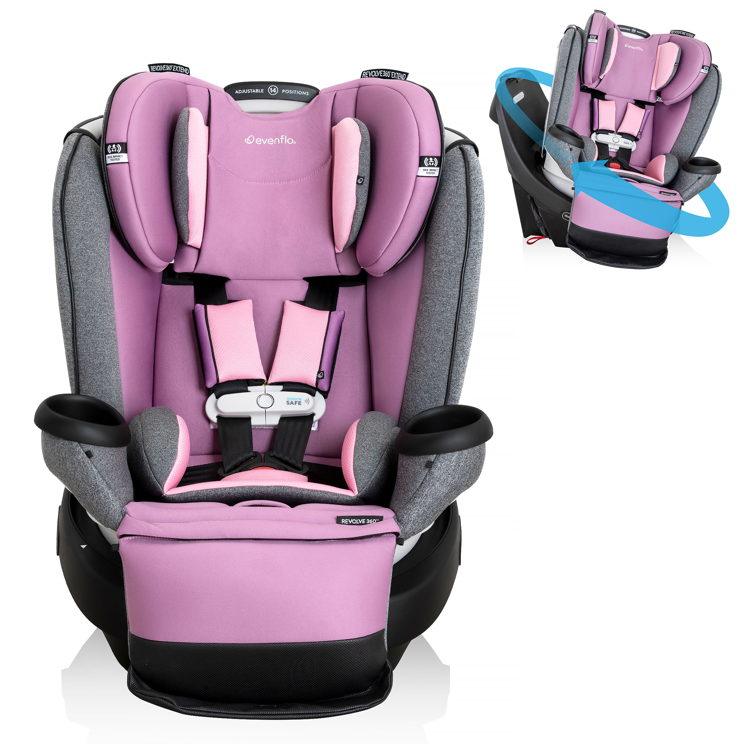 Evenflo Gold Revolve360 Extend Rotational All-in-One Convertible Car Seat