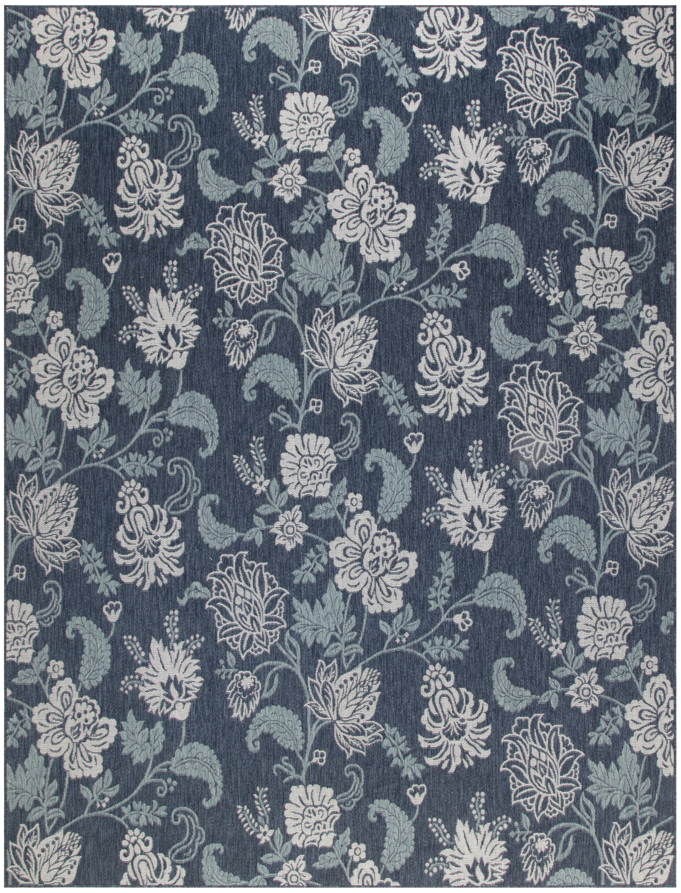 Nourison Garden Oasis 8' x 10' Navy Tropical Rug