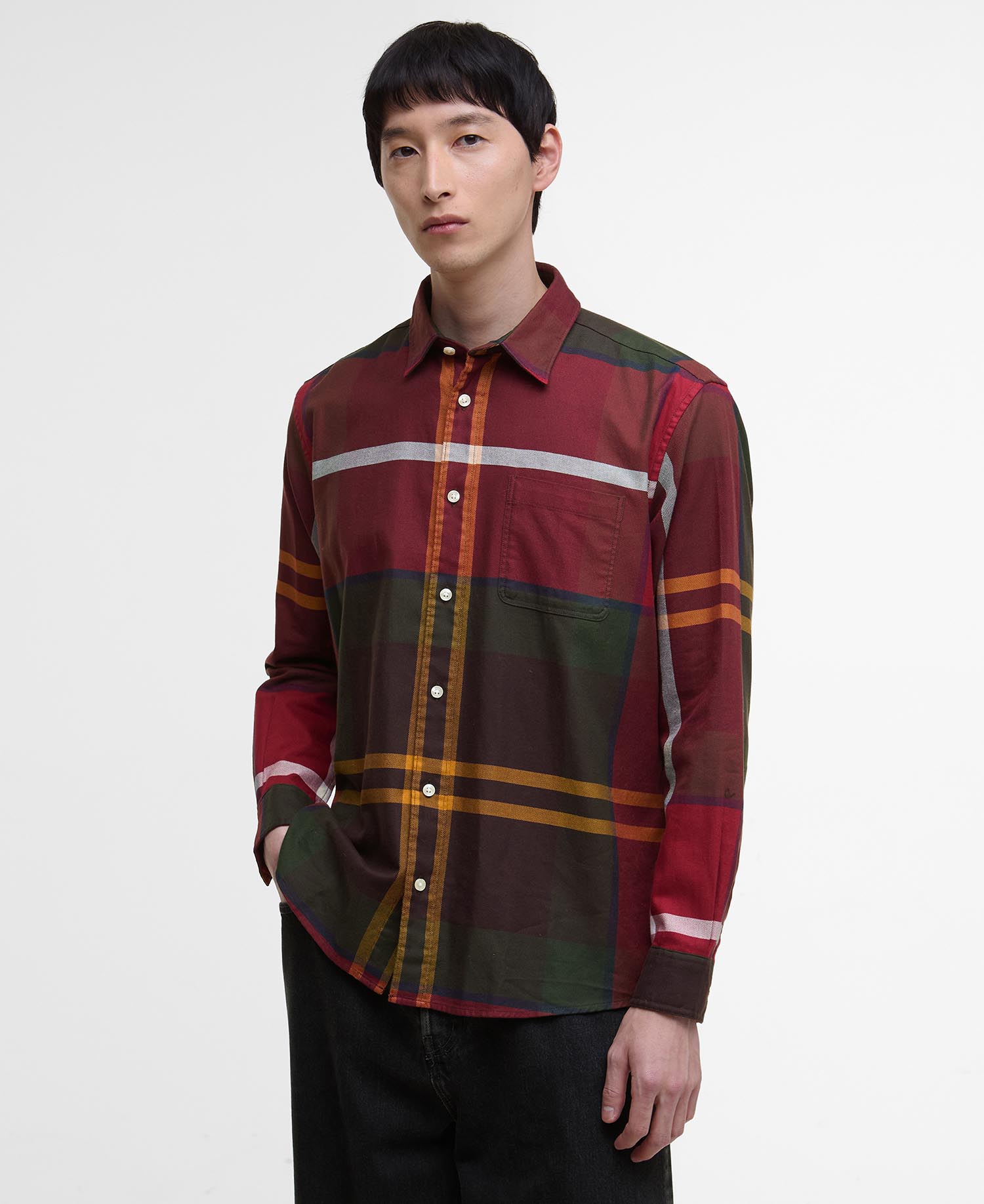 Renford Oversized Long-Sleeved Tartan Shirt image number 0
