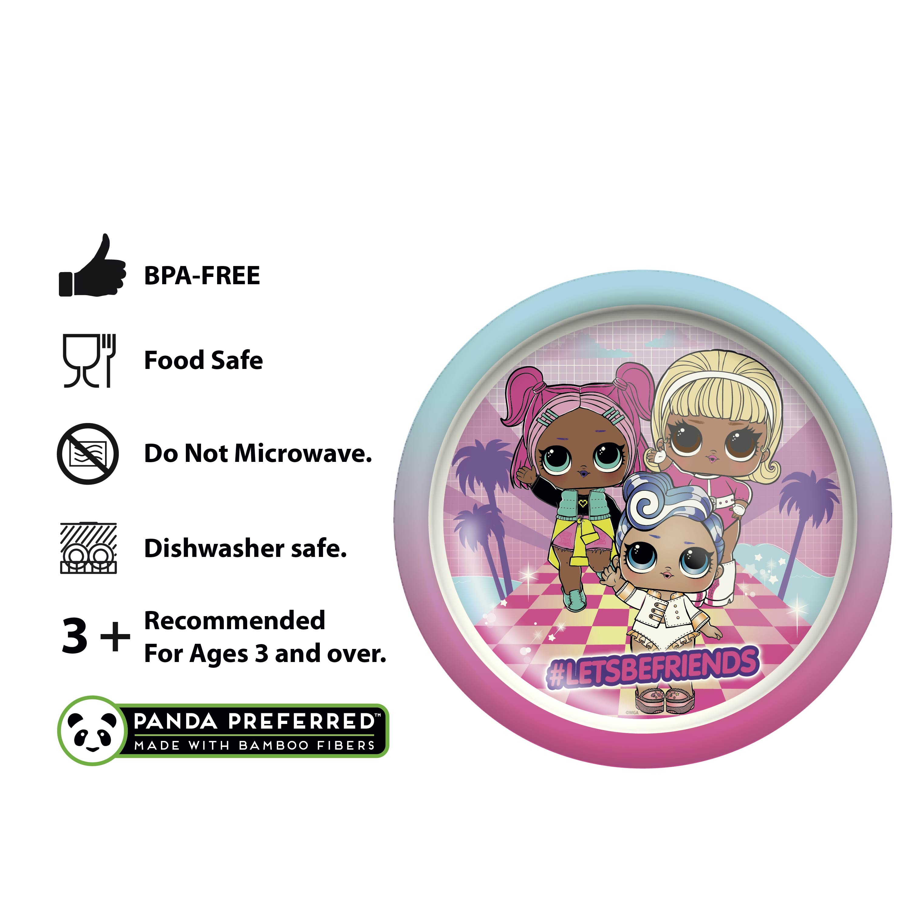 LOL Surprise Kids Plate and Bowl Set, Favorite Characters, 2-piece set slideshow image 4 LOL Surprise Kids Plate and Bowl Set, Favorite Characters, 2-piece set slideshow image 4