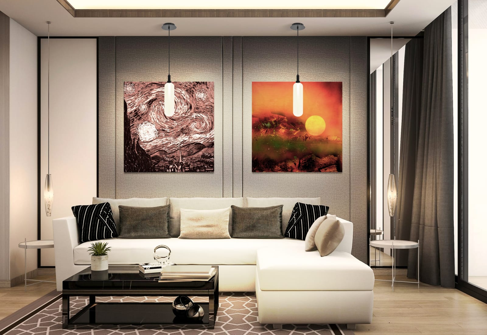 Glass Pendant LED Glass 1 Light Pendant — installation 3