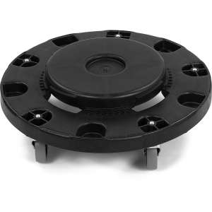 Carlisle, Bronco, Polypropylene, Black, Receptacle Dolly