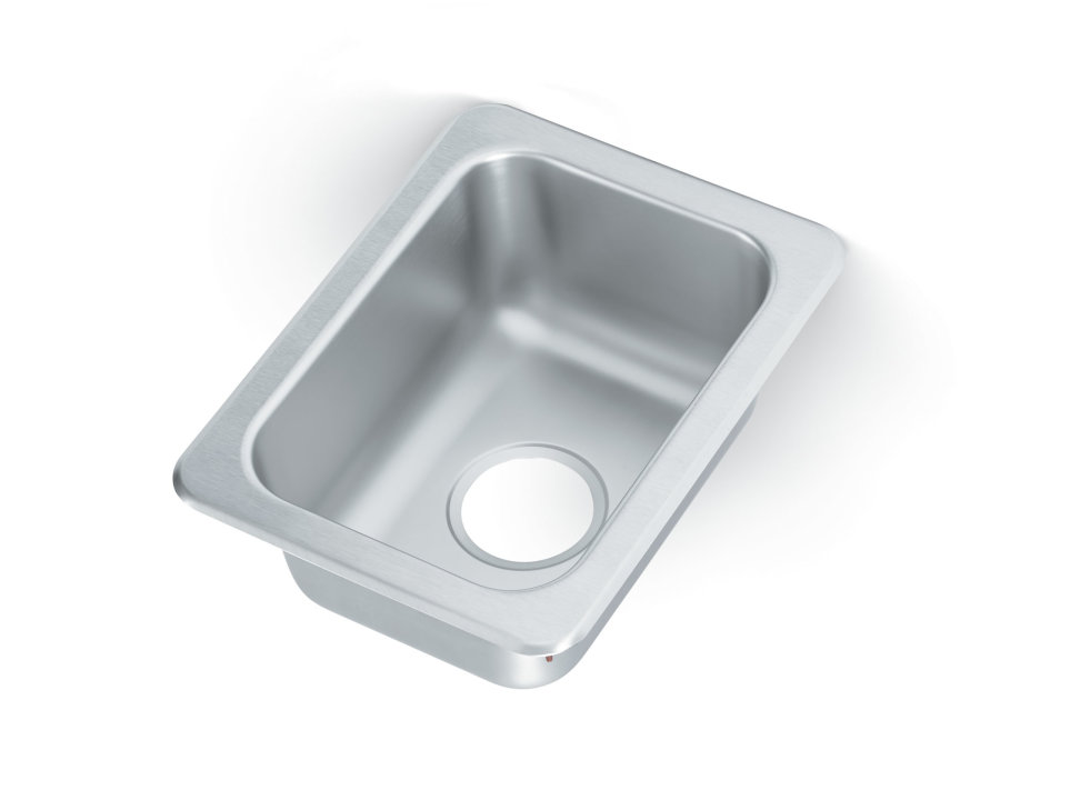 6 ½-inch-deep single-bowl stainless steel flat rim drop-in sink