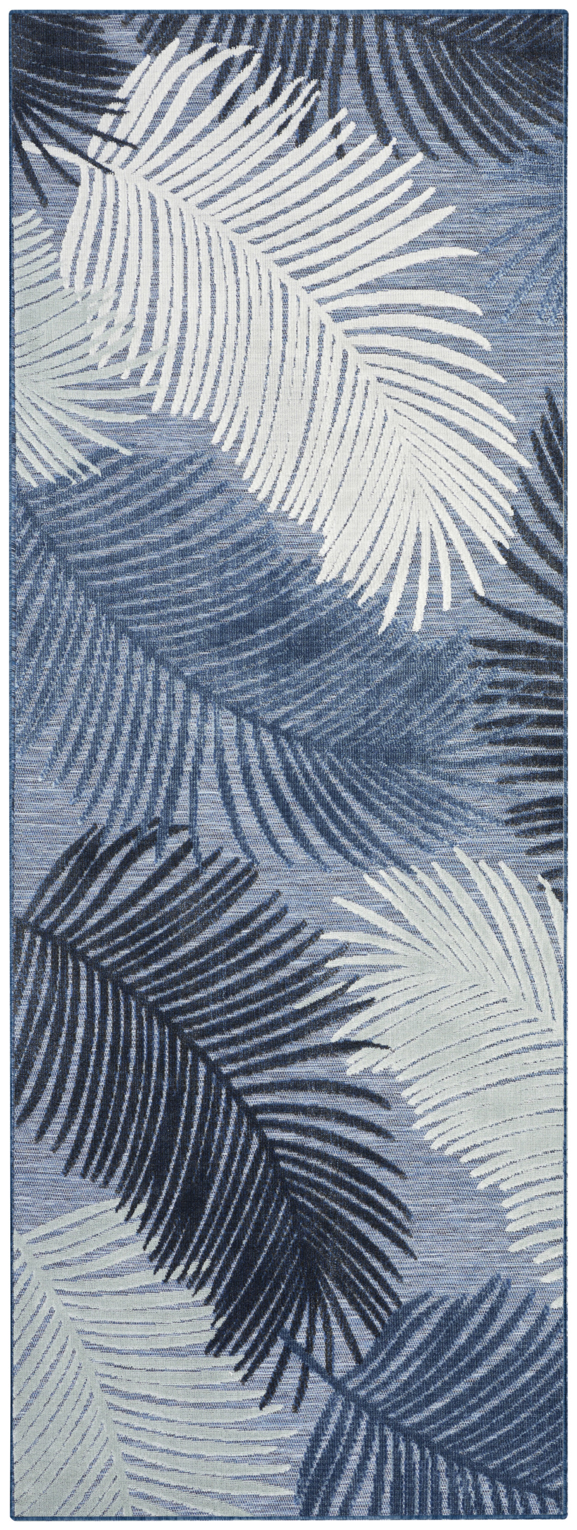 Nourison Suncoast 2' x 6' Denim Tropical Rug