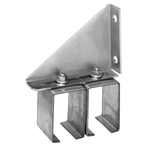 Hillman Galvanized Box Rail Face Mount Bracket Double Adjustable