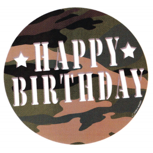 Camouflage Birthday Edible Image®