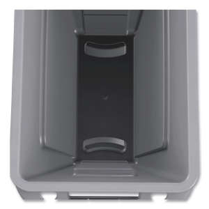 Rubbermaid Commercial, Vented Slim Jim, 23 gal, Resin, Gray, Rectangle, Receptacle