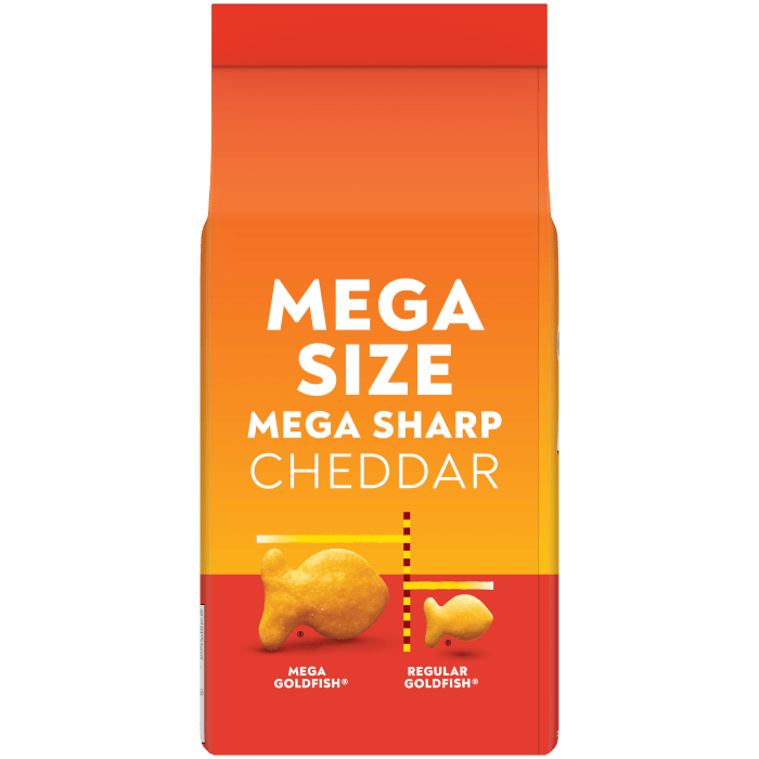 Goldfish® Sharp Cheddar Baked Snack Crackers, 5.9 oz, bag - Back Image