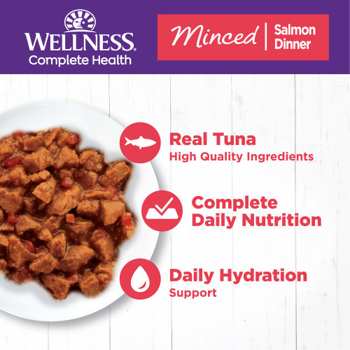 The benifts of Wellness Complete Health Minced Minced Salmon Entree