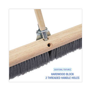 Boardwalk, 36in, Floor Brush Head, Polypropylene Bristles, Gray