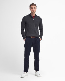 Felpa in cotone con mezza zip 