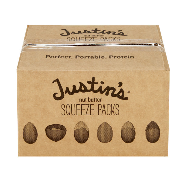 JUSTIN'S (r) Chocolate Hazelnut Butter 1.15 oz Squeeze Packs . C1C1 - Front Center In Package (Hi Res)