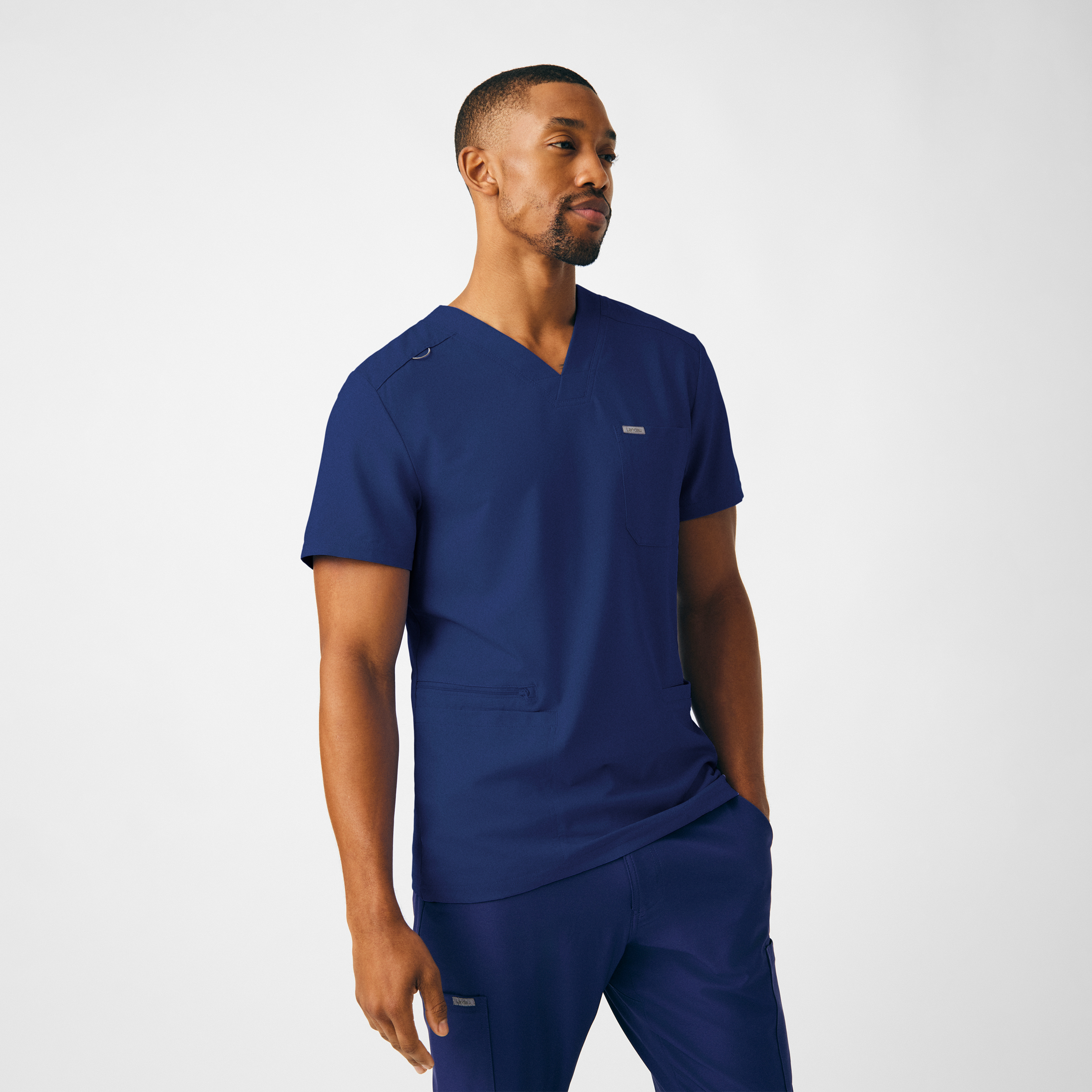 Landau Forward Men&#8216;s 4-Pocket V-Neck Scrub Top-Landau
