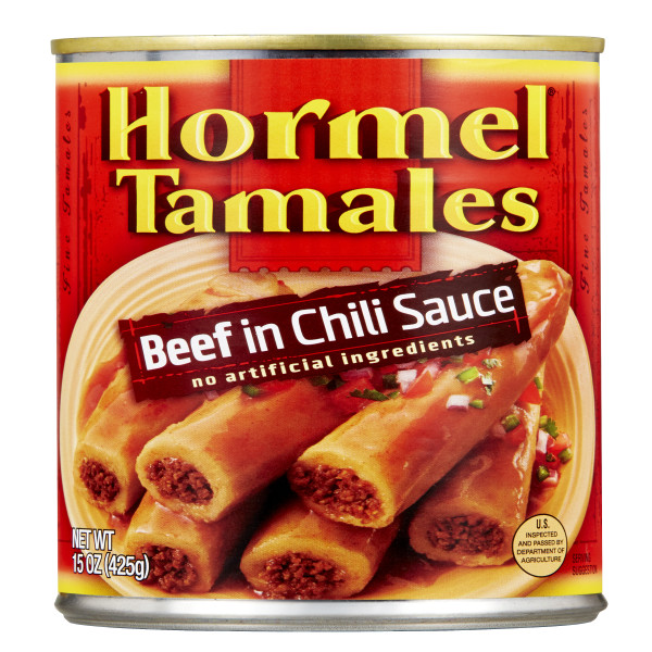 HORMEL(r) Beef Tamales, 12/15oz. . C1N1 - Front No Plunge In Package (Hi Res)