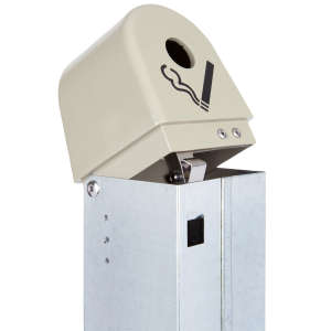 Rubbermaid Commercial, GroundsKeeper, Resin, Beige, Smoking Receptacle