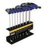 Hex Kit Set, Metric, Ball End T-Handle, 6-Inch with Stand, 8-Piece