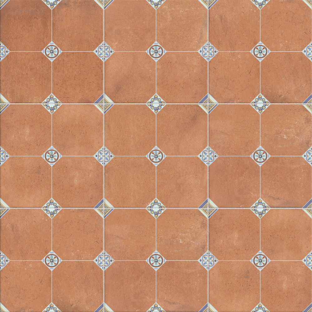 Manises Décor Cuero 13-1/8 in. x 13-1/8 in. Porcelain Floor and Wall Tile