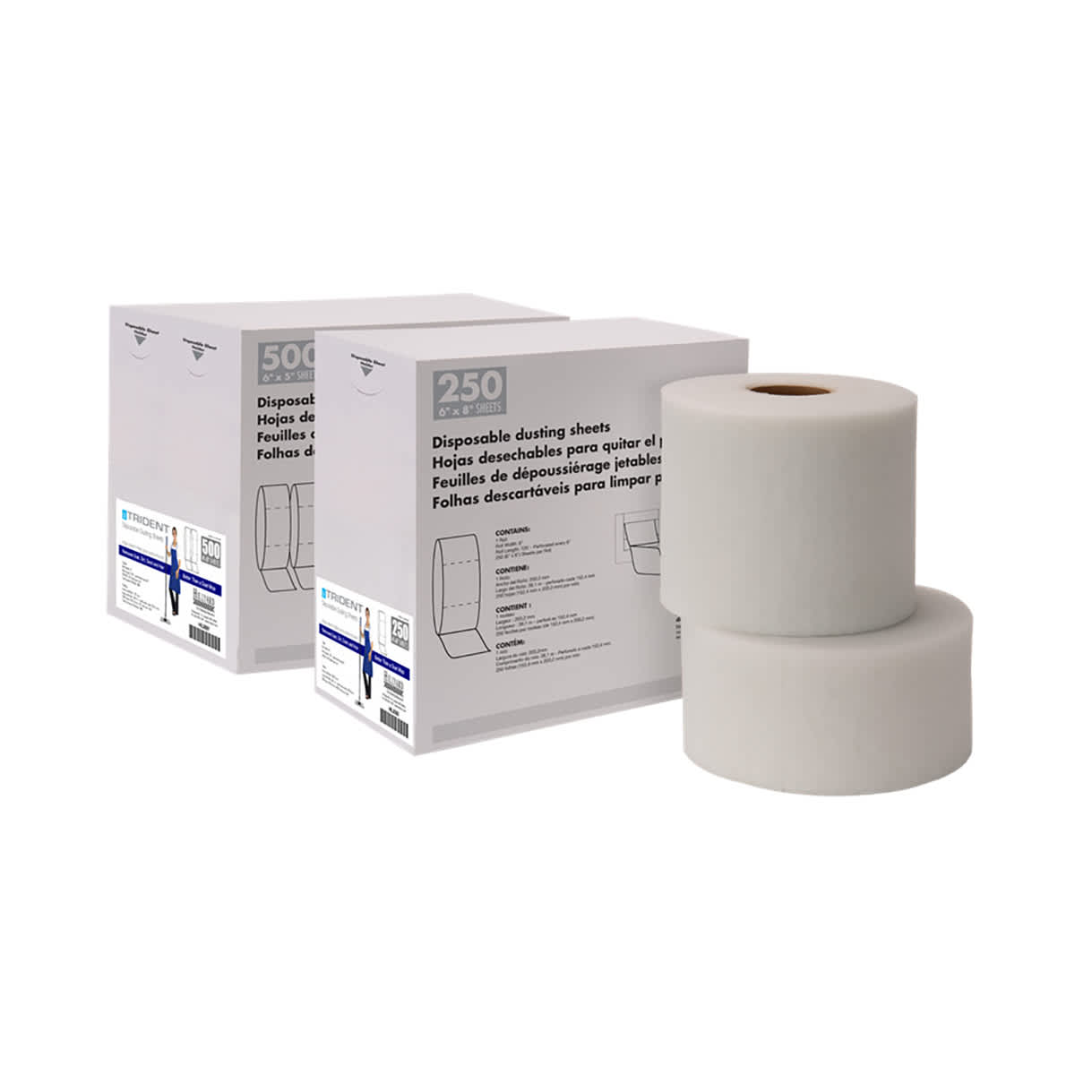 DUST SHEET DISP TRIDENT 6X5IN 250RL 2CS