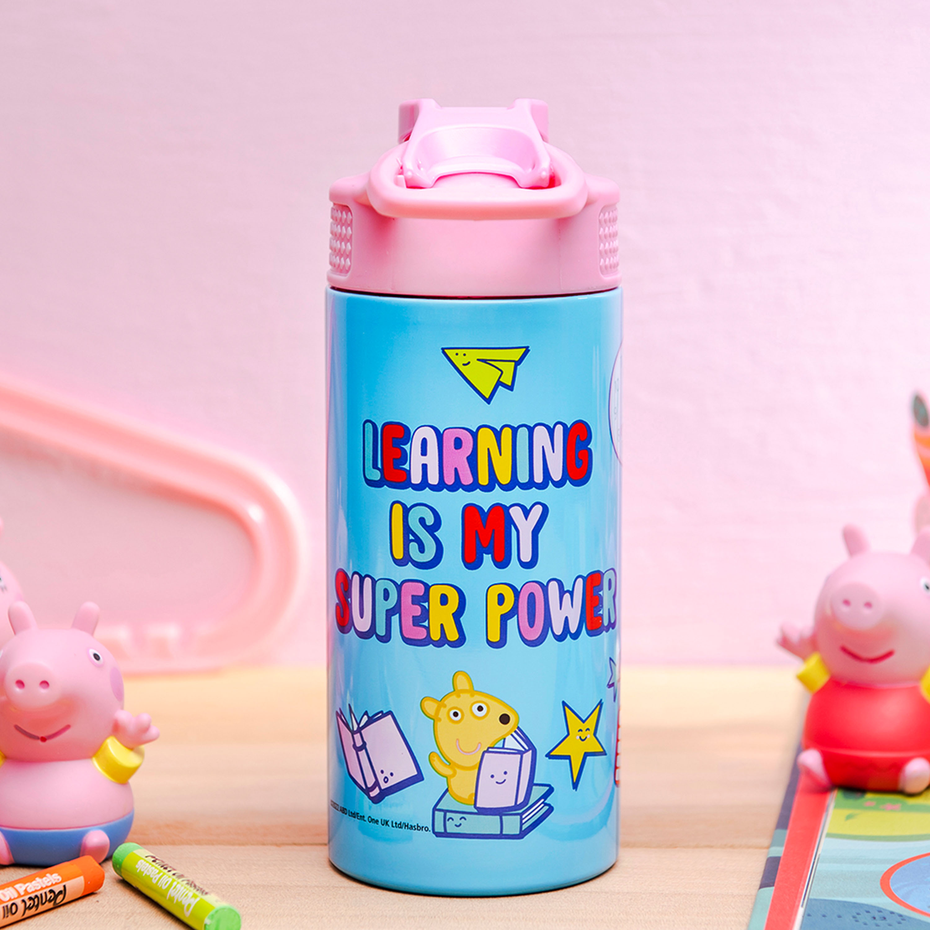 Peppa Pig 14 ounce Stainless Steel Vacuum Insulated Water Bottle, Peppa and Friends slideshow image 6