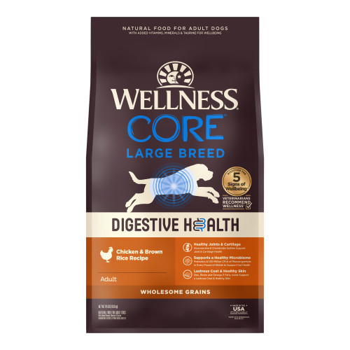 Wellness CORE Digestive Health Large Breed Chicken & Brown Rice Front packaging