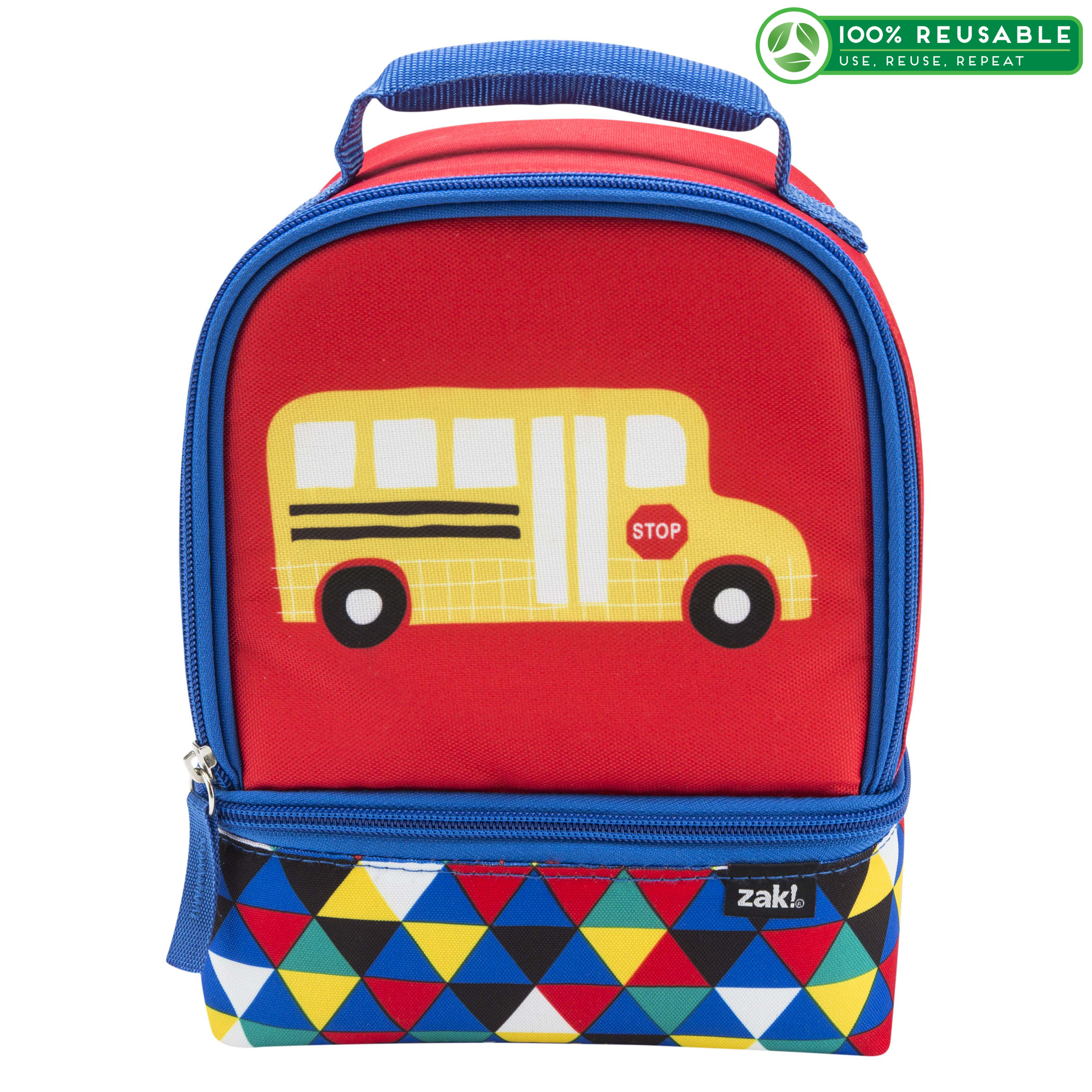 Grid Lock 2-compartment Reusable Insulated Lunch Bag, Buses slideshow image 1 Grid Lock 2-compartment Reusable Insulated Lunch Bag, Buses slideshow image 1