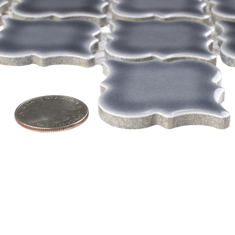 Hudson Tangier Imperial Grey 12-3/8 in. x 12-3/8 in. Porcelain Mosaic Tile