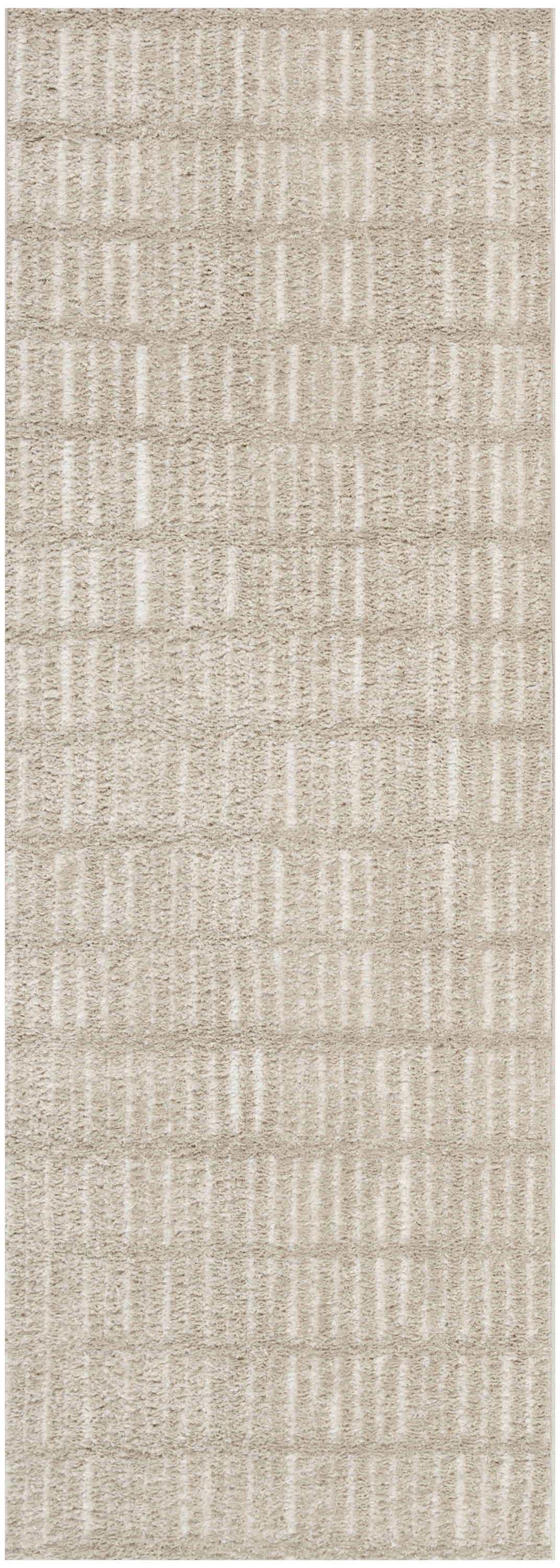 Nourison Modern Comfort 2'2" x 6' Grey Ivory Scandinavian Indoor Rug