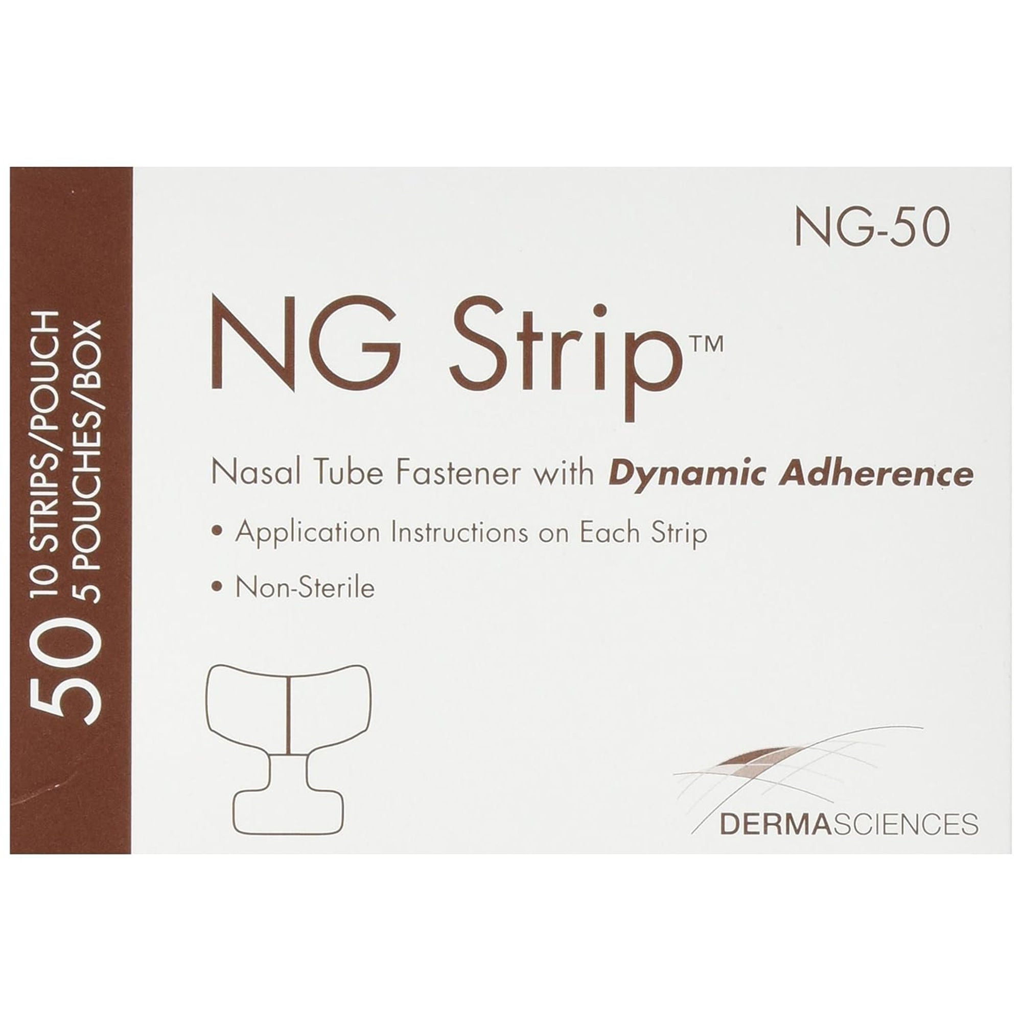 Derma Sciences NG Strip™ Nasal Tube Fastener for use with Nasogastric Tubes
