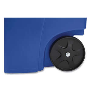 Rubbermaid Commercial, Recycling Rollout, 50 gal, Resin, Blue, Square, Receptacle